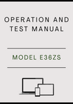MODEL E36ZS COMPACT EXCAVATOR OPERATION AND TEST MANUAL - PDF