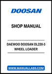 DAEWOO DOOSAN DL220-3 WHEEL LOADER SHOP MANUAL - PDF FILE