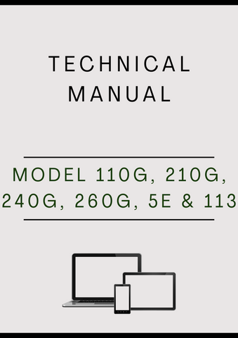 MODEL 110G, 210G, 240G, 260G, 5E AND 113 HEDGE CLIPPER TECHNICAL MANUAL - PDF