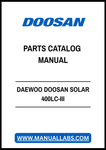 DAEWOO DOOSAN SOLAR 400LC-III PARTS CATALOG MANUAL - PDF FILE
