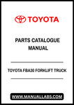 TOYOTA FBA30 FORKLIFT TRUCK PARTS CATALOGUE MANUAL - PDF FILE