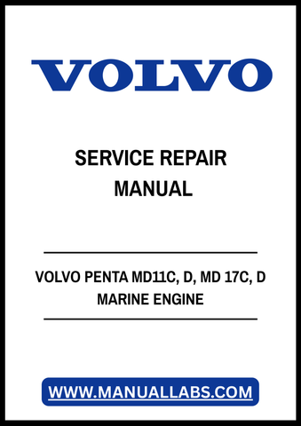 VOLVO PENTA MD11C, D, MD 17C, D MARINE ENGINE SERVICE REPAIR MANUAL - PDF FILE