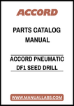 ACCORD PNEUMATIC DF1 SEED DRILL PARTS CATALOG MANUAL – PDF FILE