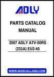 2007 ADLY ATV-50RS (231A) EU2-45 PARTS CATALOG MANUAL – PDF FILE