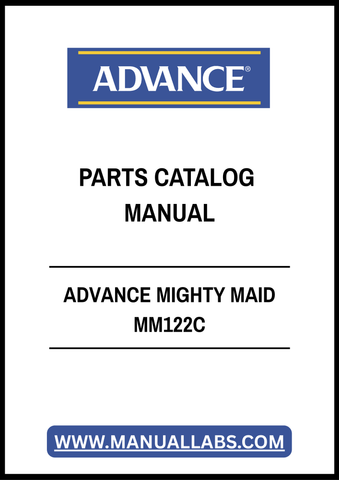ADVANCE MIGHTY MAID MM122C PARTS CATALOG MANUAL - PDF FILE