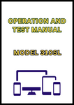 MODEL 310SL BACKHOE LOADER OPERATION AND TEST MANUAL - PDF