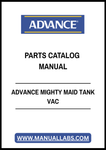 ADVANCE MIGHTY MAID TANK VAC PARTS CATALOG MANUAL - PDF FILE