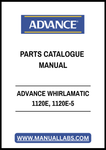 ADVANCE WHIRLAMATIC 1120E, 1120E-5 PARTS CATALOGUE MANUAL - PDF FILE