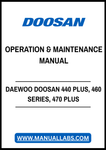 DAEWOO DOOSAN 440 PLUS, 460 SERIES, 470 PLUS SKID STEER LOADER OPERATION & MAINTENANCE MANUAL - PDF FILE