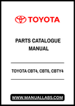 TOYOTA CBT4, CBT6, CBTY4 ELECTRIC POWERED TOWING TRACTOR PARTS CATALOGUE MANUAL - PDF FILE