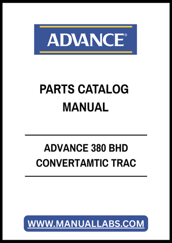 ADVANCE 380 BHD CONVERTAMTIC TRAC PARTS CATALOG MANUAL - PDF FILE