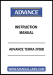 ADVANCE TERRA 3700B INSTRUCTION MANUAL - PDF FILE