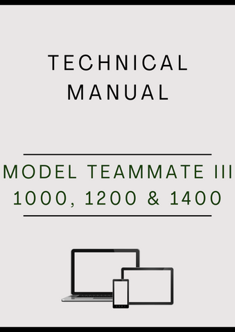 MODEL TEAMMATE III 1000, 1200 AND 1400 SERIES INBOARD PANETARY AXLE COMPONENT TECHNICAL MANUAL- PDF