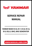 YANMAR MASE IS 3.8, IS 7, IS 10, IS 4.5, IS 8, IS11.5, 50HZ, 60HZ GENERATOR SERVICE REPAIR MANUAL - PDF FILE