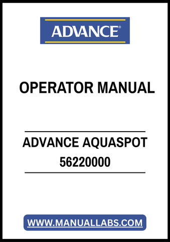 ADVANCE AQUASPOT 56220000 OPERATOR MANUAL – PDF FILE