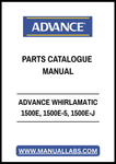ADVANCE WHIRLAMATIC 1500E, 1500E-5, 1500E-J PARTS CATALOGUE MANUAL - PDF FILE