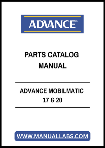 ADVANCE MOBILMATIC 17 & 20 PARTS CATALOG MANUAL - PDF FILE