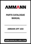 AMMANN APF 1033 PARTS CATALOGUE MANUAL - PDF FILE