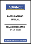 ADVANCE MOBILMATIC 17, 115 & 230V PARTS CATALOG MANUAL - PDF FILE