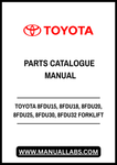 TOYOTA 8FDU15, 8FDU18, 8FDU20, 8FDU25, 8FDU30, 8FDU32 FORKLIFT TRUCK PARTS CATALOGUE MANUAL - PDF FILE