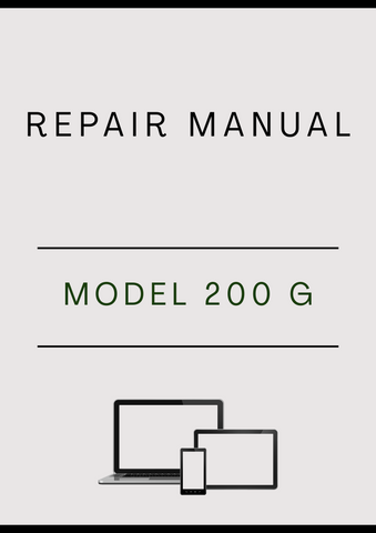 MODEL 200 G-TIER CRAWLER EXCAVATOR REPAIR MANUAL - PDF