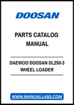 DAEWOO DOOSAN DL250-3 WHEEL LOADER PARTS CATALOG MANUAL - PDF FILE