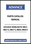 ADVANCE MOBILMATIC MB17, MB17-5, MB17-5, MB20, MB20-5 PARTS CATALOG MANUAL - PDF FILE