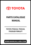 TOYOTA 7FGCU15, 7FGCU18, 7FGCSU20 FORKLIFT TRUCK PARTS CATALOGUE MANUAL - PDF FILE