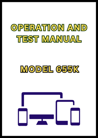 MODEL 655K CRAWLER LOADER OPERATION AND TEST MANUAL - PDF