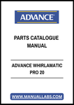 ADVANCE WHIRLAMATIC PRO 20 PARTS CATALOGUE MANUAL - PDF FILE