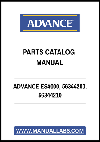 ADVANCE ES4000, 56344200, 56344210 PARTS CATALOG MANUAL - PDF FILE