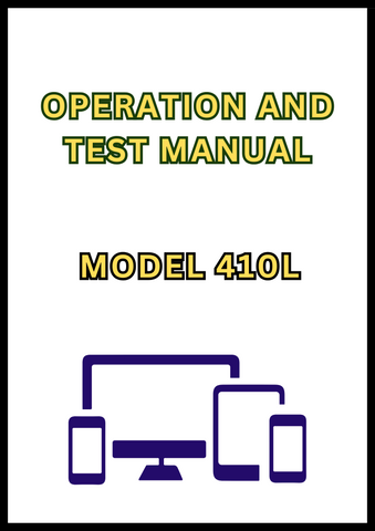 MODEL 410L BACKHOE LOADER OPERATION AND TEST MANUAL - PDF