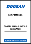 DOOSAN DX480LC, DX520LC EXCAVATOR SHOP MANUAL - PDF FILE
