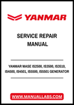 YANMAR MASE IS2500, IS3500, IS3510, IS4500, IS4501, IS5500, IS5501 GENERATOR SERVICE REPAIR MANUAL - PDF FILE