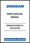 DOOSAN DX235NLC-5 EXCAVATOR PARTS CATALOG MANUAL - PDF FILE
