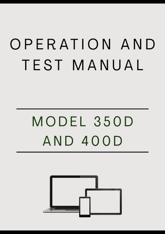 MODEL 350D AND 400D ARTICULATED DUMP TRUCK OPERATION AND TEST MANUAL - PDF