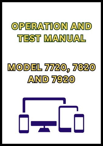 MODEL 7720, 7820 AND 7920 TRACTOR OPERATION AND TEST MANUAL - PDF