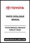 TOYOTA 6BNCUE15, 6BNCUE18 FORKLIFT TRUCK PARTS CATALOGUE MANUAL - PDF FILE