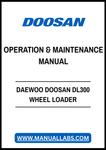 DAEWOO DOOSAN DL300 WHEEL LOADER OPERATION & MAINTENANCE MANUAL - PDF FILE