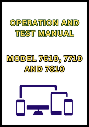 MODEL 7610, 7710 AND 7810 TRACTOR OPERATION AND TEST MANUAL - PDF