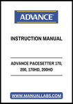 ADVANCE PACESETTER 170, 200, 170HD, 200HD INSTRUCTION MANUAL - PDF FILE