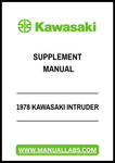 1978 KAWASAKI INTRUDER SUPPLEMENT MANUAL - PDF FILE