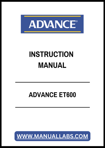 ADVANCE ET600 INSTRUCTION MANUAL - PDF FILE
