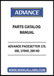 ADVANCE PACESETTER 170, 200, 170HD, 200 HD PARTS CATALOG MANUAL - PDF FILE