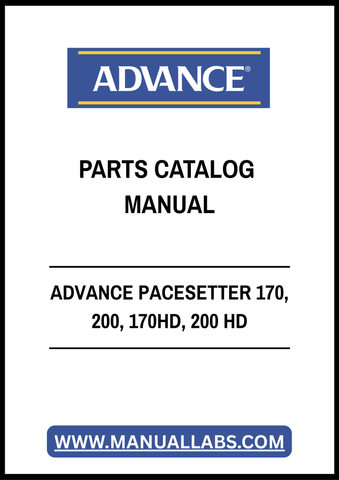 ADVANCE PACESETTER 170, 200, 170HD, 200 HD PARTS CATALOG MANUAL - PDF FILE