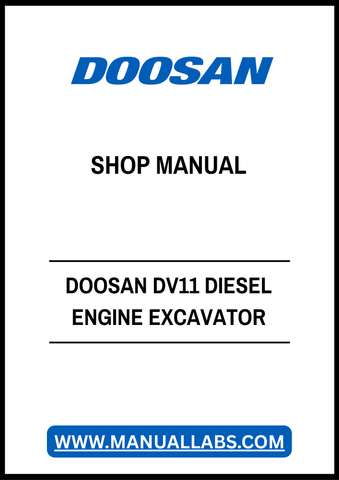 DOOSAN DV11 DIESEL ENGINE EXCAVATOR SHOP MANUAL - PDF FILE