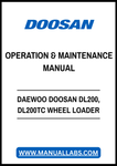 DAEWOO DOOSAN DL200, DL200TC WHEEL LOADER OPERATION & MAINTENANCE MANUAL - PDF FILE