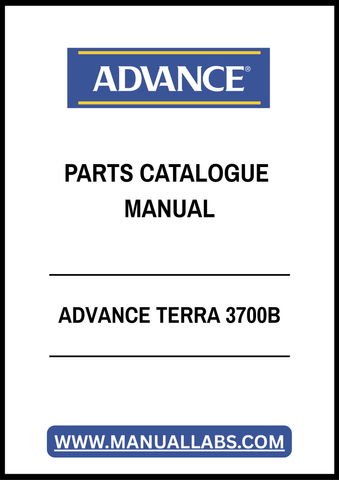 ADVANCE TERRA 3700B PARTS CATALOGUE MANUAL - PDF FILE
