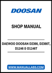 DAEWOO DOOSAN D2366, D2366T, D1146 & D1146T DIESEL ENGINE SHOP MANUAL - PDF FILE
