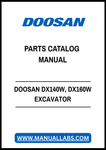 DOOSAN DX140W, DX160W EXCAVATOR PARTS CATALOG MANUAL - PDF FILE